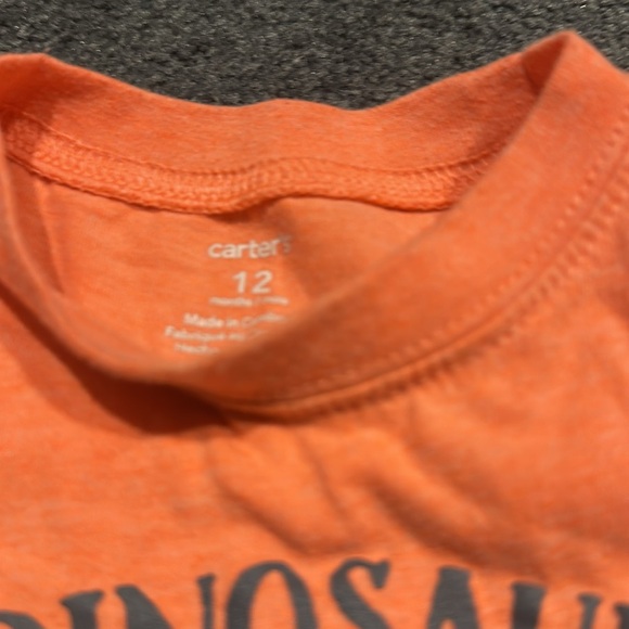 Dinosaur Fossil Expert Orange Kids T-Shirt 12M 3LM - Picture 3 of 3